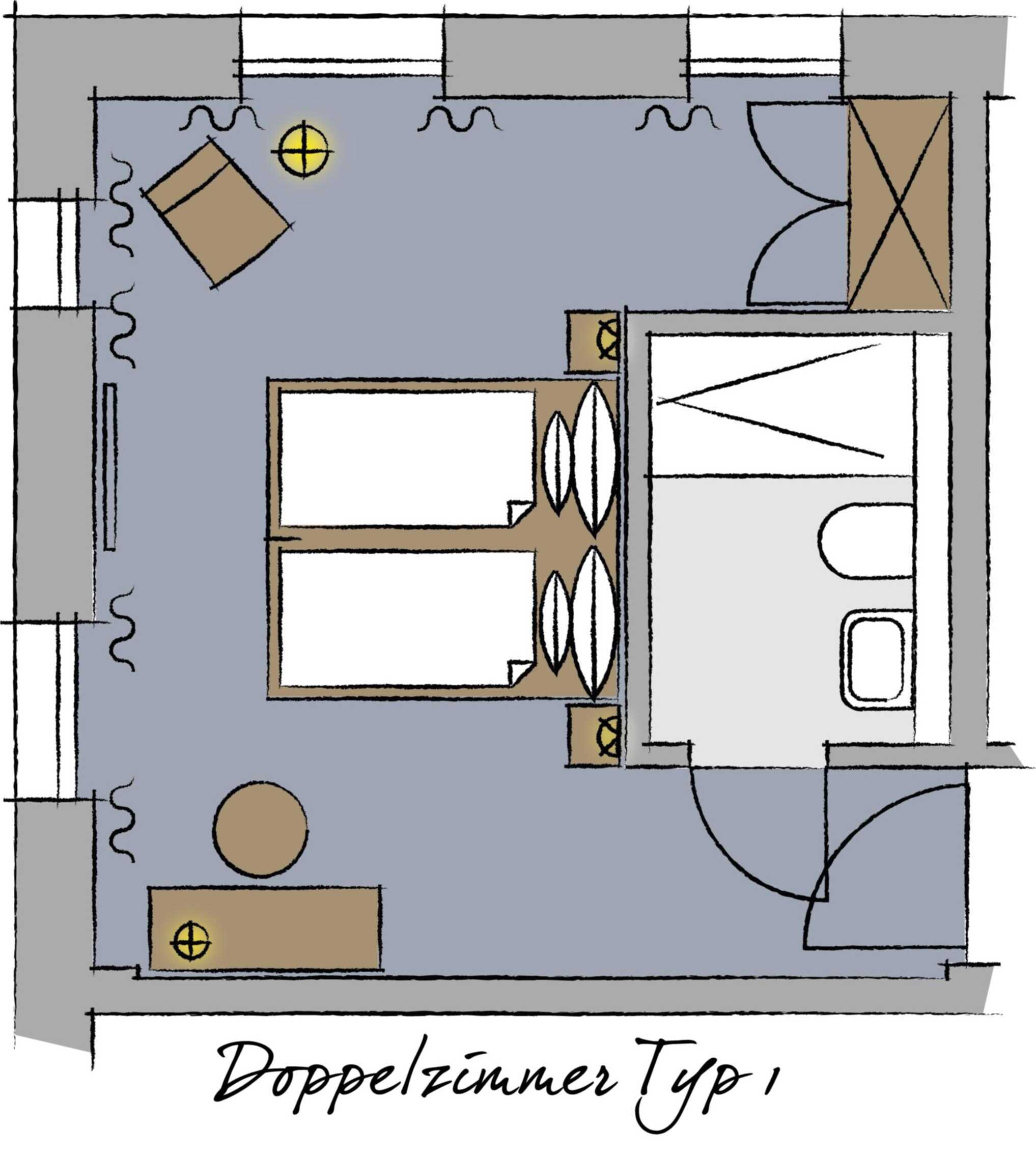 Pension Lübeck Stadtrandzimmer Grundriss Doppelzimmer Typ 1 Pension Lübeck Stadtrandzimmer Grundriss Doppelzimmer Typ 1